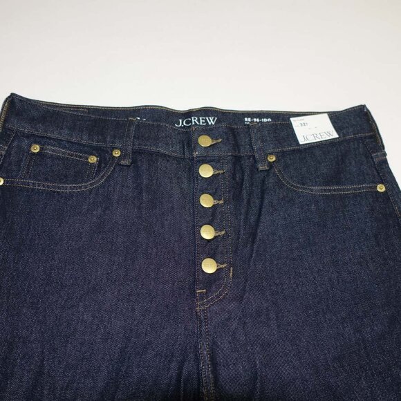 J. Crew Women's '96 Flare Jeans Size 32 Tall NWT Dark Wash Button Fly 35" Inseam - Picture 2 of 8